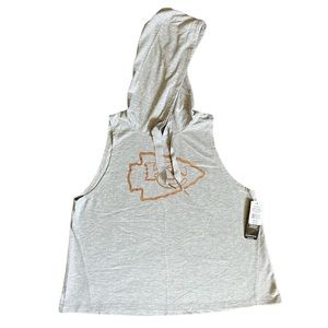NWT NFL Kansas City Chiefs Frontline Ladies’ Sleeveless Hoodie Gray
